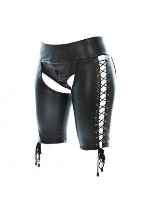 Seksuali apranga-Apatinis trikotažas-Women PU Leather Boxer