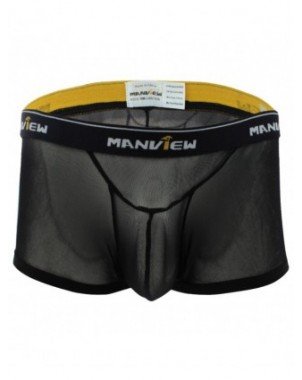Seksuali apranga-Vyrams-Men's Sexy Mesh Boxer Briefs Shorts