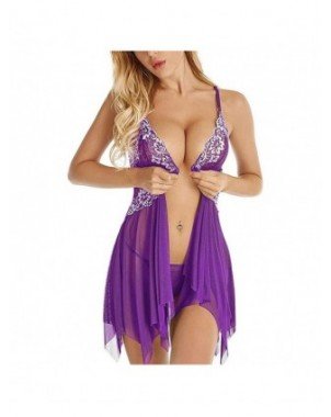 Women's Underwear-Pajama Sets-Sexy Nightdress with Thong Hot