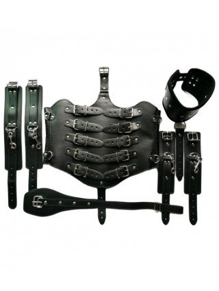 BDSM-Rinkiniai-Thierry Lockdown Leather Cincher Corset, Body