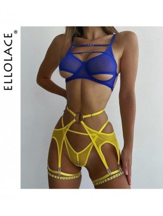 Seksuali apranga-Komplektai-Ellolace Hollow Out Female Lingerie