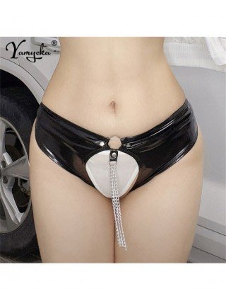 Seksuali apranga-Apatinis trikotažas-Sexy pvc pole dance latex