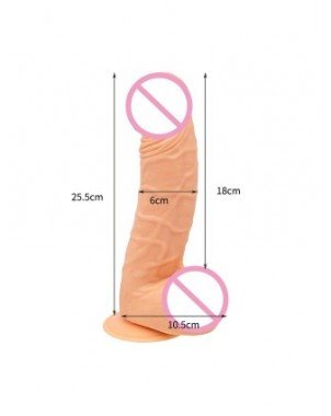 Vibratoriai, Dildo-Tikroviški-Milžiniškas realistiškas penis su siurbimo taure odos pojūtis