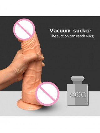 Vibratoriai, Dildo-Tikroviški-Milžiniškas realistiškas penis su siurbimo taure odos pojūtis