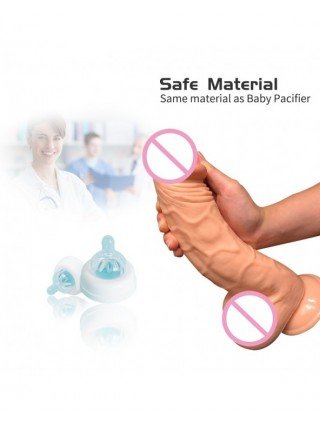 Vibratoriai, Dildo-Tikroviški-Milžiniškas realistiškas penis su siurbimo taure odos pojūtis