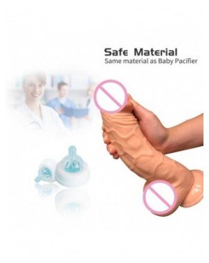 Vibratoriai, Dildo-Tikroviški-Milžiniškas realistiškas penis su siurbimo taure odos pojūtis