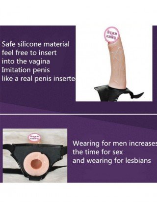 Vibratoriai, Dildo-Starp-on-Naujas Unisex dėvimas vibratorius sekso žaislas silikono realus