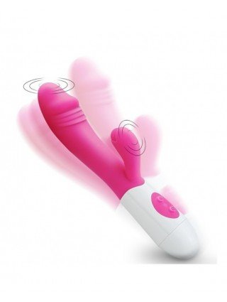 Vibratoriai, Dildo-Dvigubi – klitoriniai-G Spot Dildo Rabbit