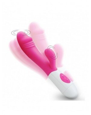 Vibratoriai, Dildo-Dvigubi – klitoriniai-G Spot Dildo Rabbit