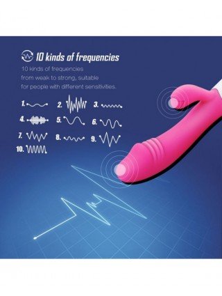 Vibratoriai, Dildo-Dvigubi – klitoriniai-G Spot Dildo Rabbit