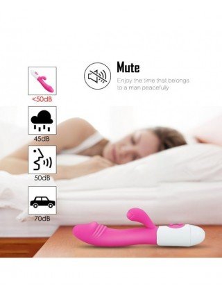 Vibratoriai, Dildo-Dvigubi – klitoriniai-G Spot Dildo Rabbit
