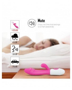 Vibratoriai, Dildo-Dvigubi – klitoriniai-G Spot Dildo Rabbit