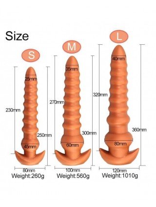 Analiniai žaisliukai-Prostatos masažuokliai-Didelis užpakalio kištukas Silikoninis analinis