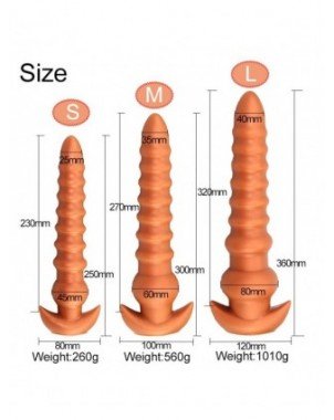 Analiniai žaisliukai-Prostatos masažuokliai-Didelis užpakalio kištukas Silikoninis analinis