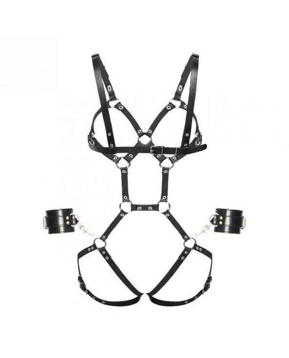 Seksuali apranga-Apatinis trikotažas-BDSM Body Bondage Bra