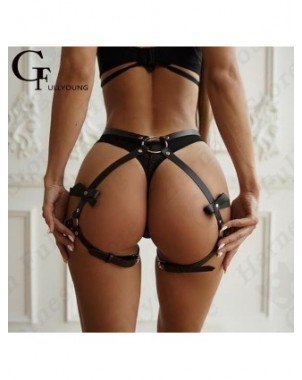 Seksuali apranga-Apatinis trikotažas-Sexy Goth Pu Leather Thigh