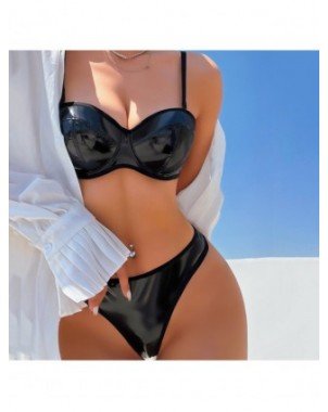 Seksuali apranga-Apatinis trikotažas-Leather Lingerie Set Women