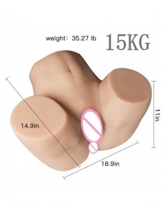 Sekso lėlės-Tikroviškos-15Kg Moterų didelis užpakalis glaudus realistinis makšties ir analinis