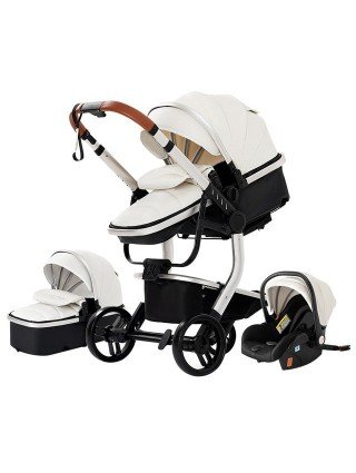 Mamos ir kūdikio daiktai-Kūdikių Vežimėliai, Supuoklės-Prabangus kūdikių 3 in 1 vežimėlis