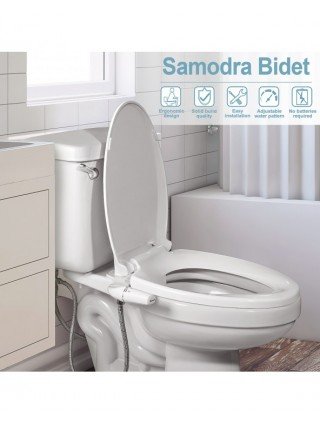 Namų apyvokos daiktai-Vonios ir WC reikmenys-Bidet priedas Ultra-Slim tualeto sėdynės priedas