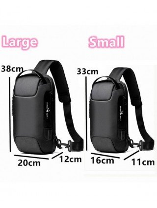 Men's Luggage & Bags-Crossbody Bags-Men's Waterproof USB Oxford