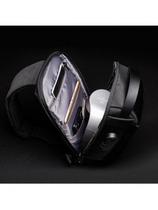 Men's Luggage & Bags-Crossbody Bags-Men's Waterproof USB Oxford