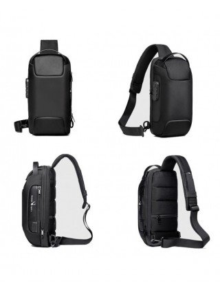 Men's Luggage & Bags-Crossbody Bags-Men's Waterproof USB Oxford