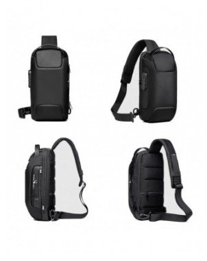 Men's Luggage & Bags-Crossbody Bags-Men's Waterproof USB Oxford