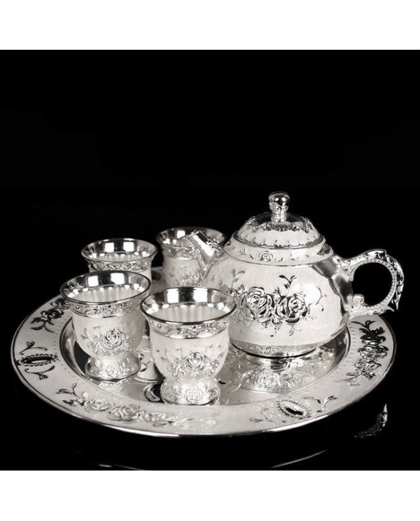 Kitchen-Drinkware-Creative delicate rose carving tea set set Kitchen-Drinkware-Creative delicate rose carving tea set set