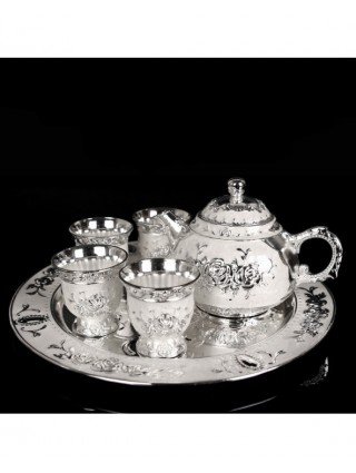 Kitchen-Drinkware-Creative delicate rose carving tea set set