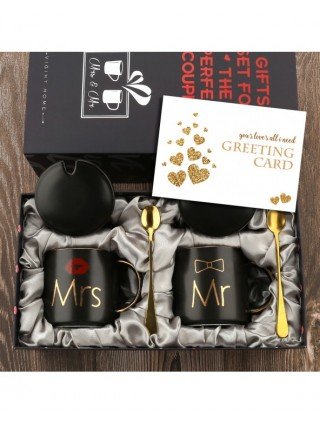 Kitchen-Drinkware-Mr and Mrs Coffee Mugs Cups Gift-Set for