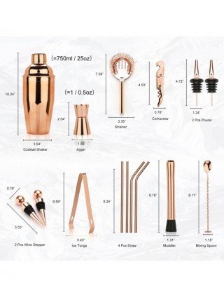Kitchen-Drinkware-Cocktail Shaker Making Set, Stainless Steel