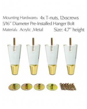 Furniture-Home Furniture-4Pcs Acrylic Furniture Legs 4.7inch