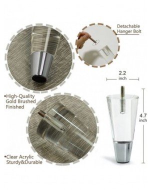 Furniture-Home Furniture-4Pcs Acrylic Furniture Legs 4.7inch