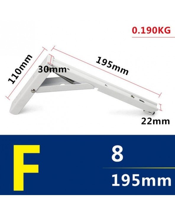 Furniture-Home Furniture-2 Pack 8-20Inch White Triangle Folding Furniture-Home Furniture-2 Pack 8-20Inch White Triangle Folding