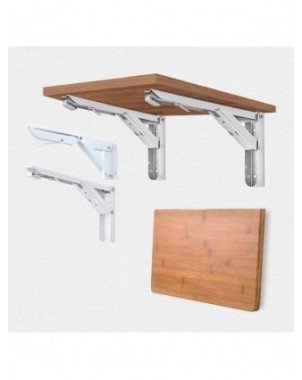 Furniture-Home Furniture-2 Pack 8-20Inch White Triangle Folding