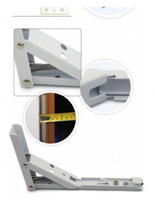 Furniture-Home Furniture-2 Pack 8-20Inch White Triangle Folding