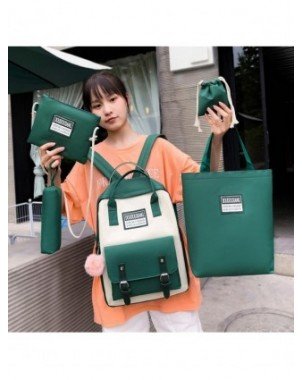 Women's Luggage & Bags-Clutches-5Pcs/Set Women Canvas Backpack