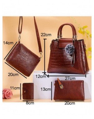 Women's Luggage & Bags-Wallets-Women Bags 4PCS Set Luxury