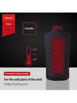 Outerwear & Jackets-Jackets-Men USB Infrared 17 Heating Areas