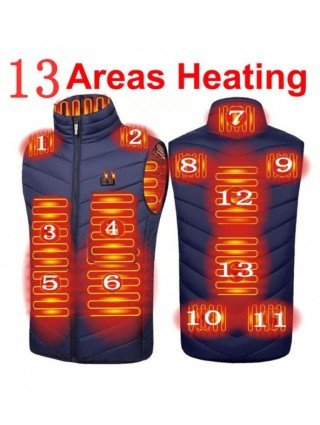 Outerwear & Jackets-Jackets-Men USB Infrared 17 Heating Areas