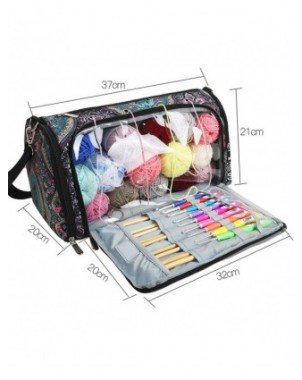 Yarn Storage Bag With Maple Leaves Knitting Tote Bag Orange Square Bag For  Thread Wool Yarn Crochet Hooks Knitting Needles