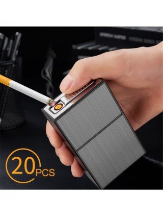 Virtuvė-Virtuvės įrankiai ir prietaisai-2 viename cigarečių dėklas dujinis USB žiebtuvėlis 20