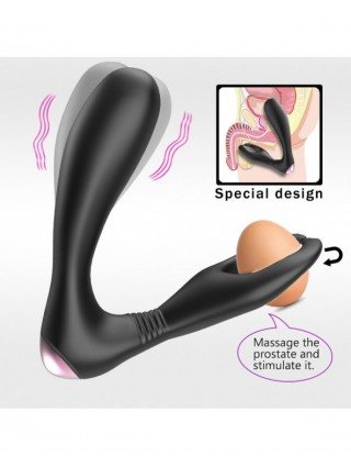 Analiniai žaisliukai-Prostatos masažuokliai-Belaidis nuotolinio valdymo pultas Vyriški