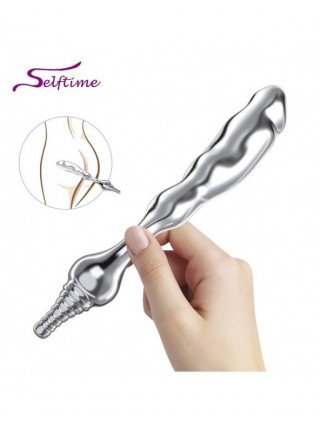 Vibratoriai, Dildo-Stikliniai- metaliniai-2 viename dideli analiniai sekso žaislai moterims ir