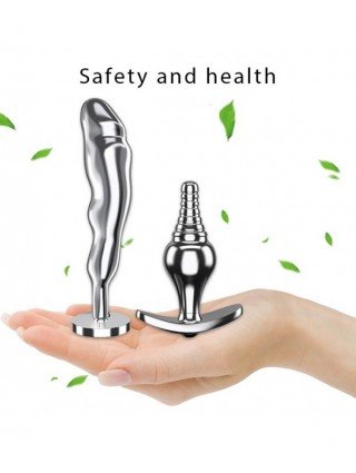 Vibratoriai, Dildo-Stikliniai- metaliniai-2 viename dideli analiniai sekso žaislai moterims ir