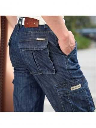 Cargo Jeans Men Big Size 29-40 42 Casual Military Multi-pocket