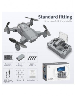Nuotolinio valdymo žaislai-RC kvadrokopteris-Nauja „Mini Drone 4K“ kamera HD sulankstomas