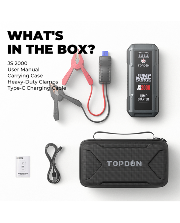 Car Electronics-Jump Starters-TOPDON JS2000 2000A Car Jump
