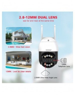 Security & Protection-Safety Equipment-Dual Lens 2.8mm -12mm 8X